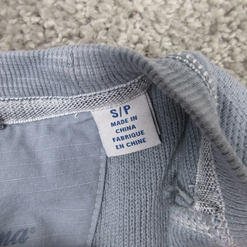 Tommy Bahama Sweater Mens Small Gray Crewneck Sweatshirt Blue Marlin Logo Raglan